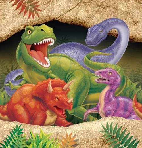 Photo du produit Nappe en plastique Anniversaire Dinosaures 137 x 274 cm