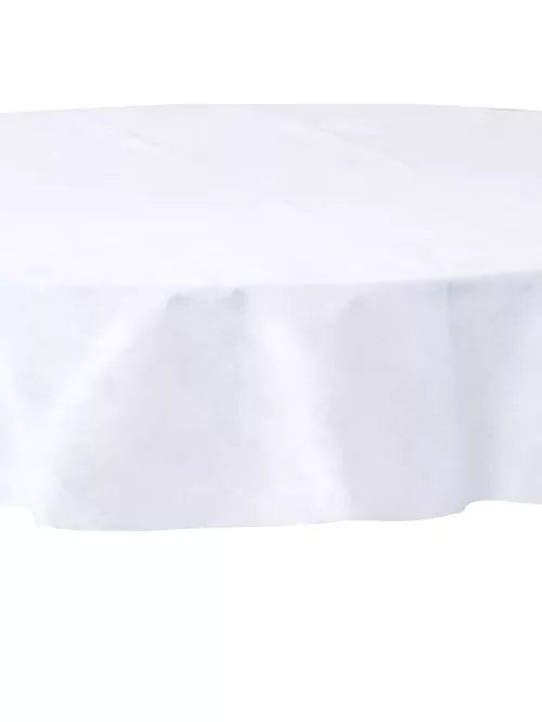 Photo du produit Nappe ronde blanche en intissé 2.40m