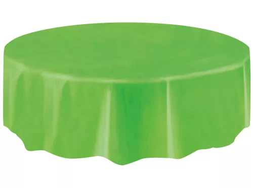 Photo du produit Nappe ronde en plastique vert citron