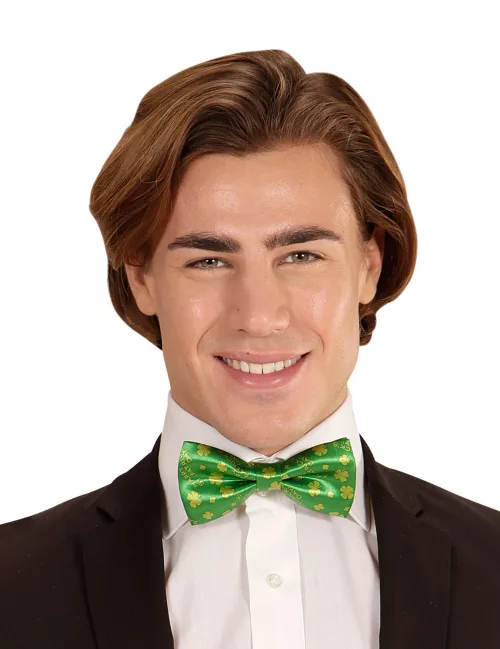 Photo du produit Noeud papillon vert avec trèfles adulte Saint Patrick