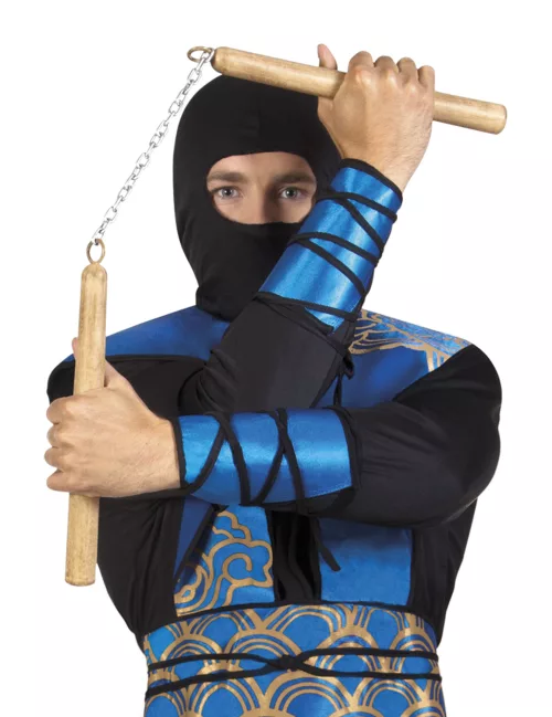 Photo du produit Nunchaku en plastique effet bois 30 cm