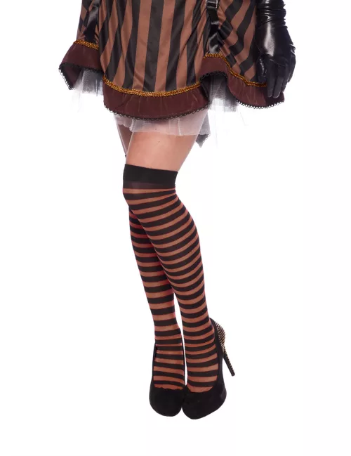 Photo du produit Paire de bas rayés Steampunk halloween
