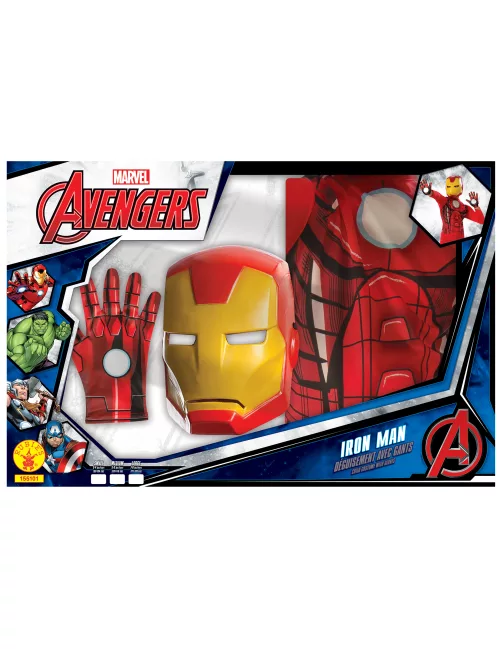 Photo du produit Coffret classique Iron Man avec gants garçon
