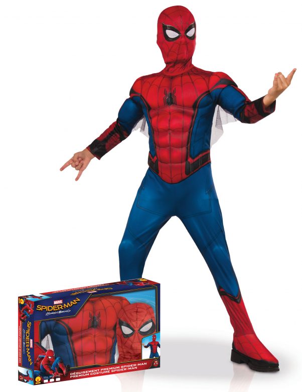 Photo du produit Coffret déguisement luxe Spiderman Homecoming garçon