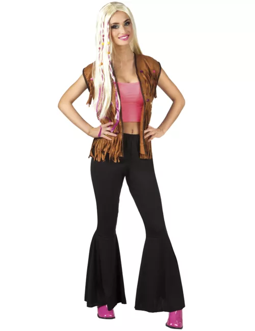 Photo du produit Pantalon disco noir pattes d'élephant femme