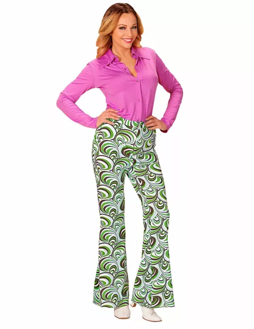 Photo du produit Pantalon groovy waves années 70 femme