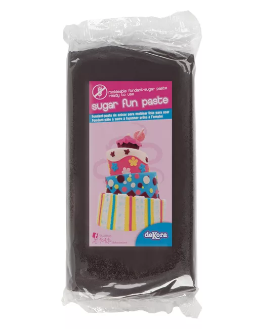 Photo du produit Pâte à sucre sans gluten noire 250 g