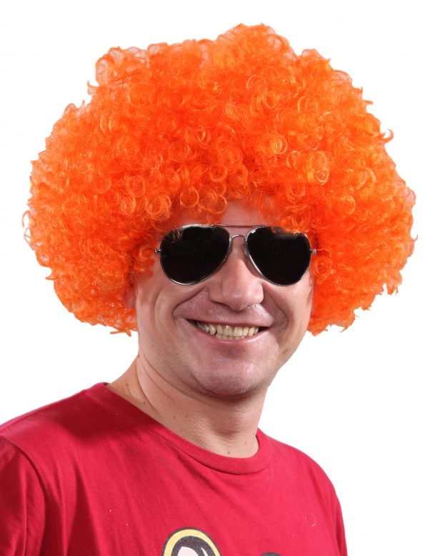 Photo du produit Perruque afro/clown orange standard adulte