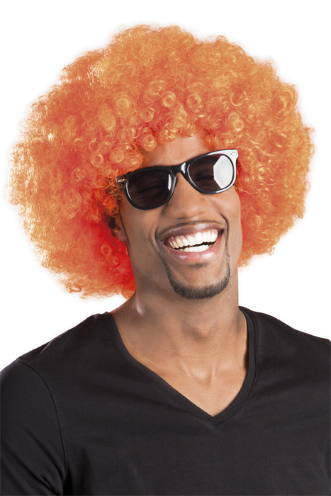Photo du produit Perruque afro disco orange volume adulte