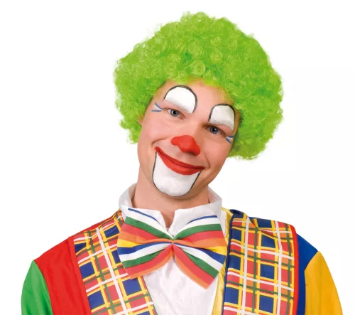 Photo du produit Perruque afro verte fluo clown adulte