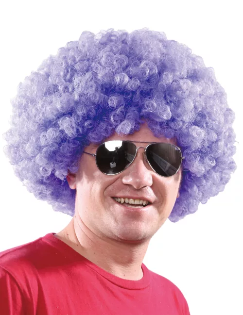 Photo du produit Perruque afro disco violette confort adulte