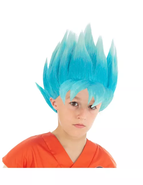 Photo du produit Perruque bleue Goku Saiyan Super Dragon ball Z enfant