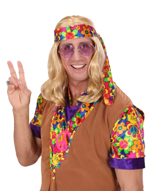 Photo du produit Perruque blonde hippie adulte