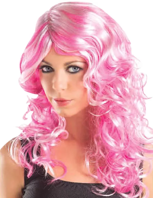 Photo du produit Perruque bouclée rose femme