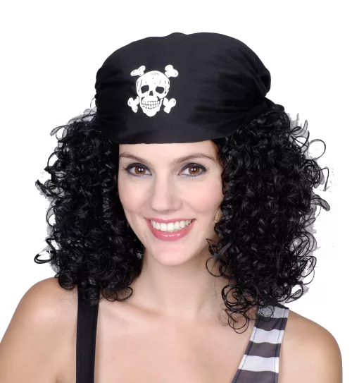 Photo du produit Perruque brune de pirate femme