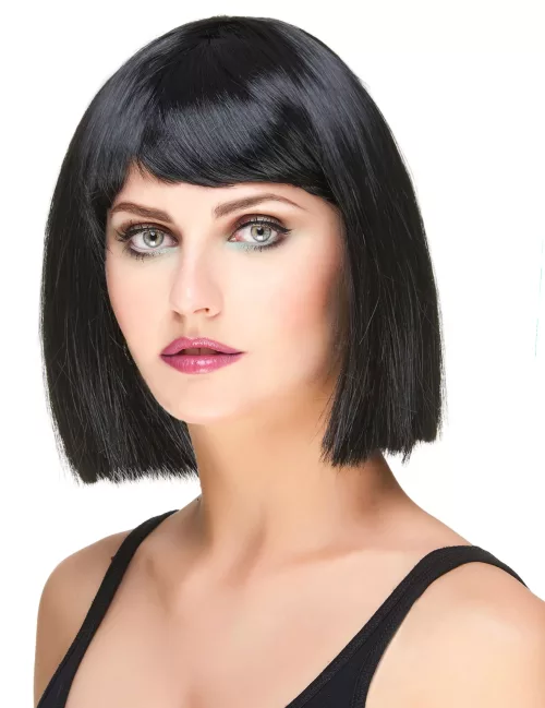 Photo du produit Perruque carré noire à frange femme