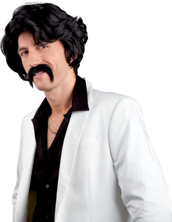 Photo du produit Perruque noire avec moustache homme
