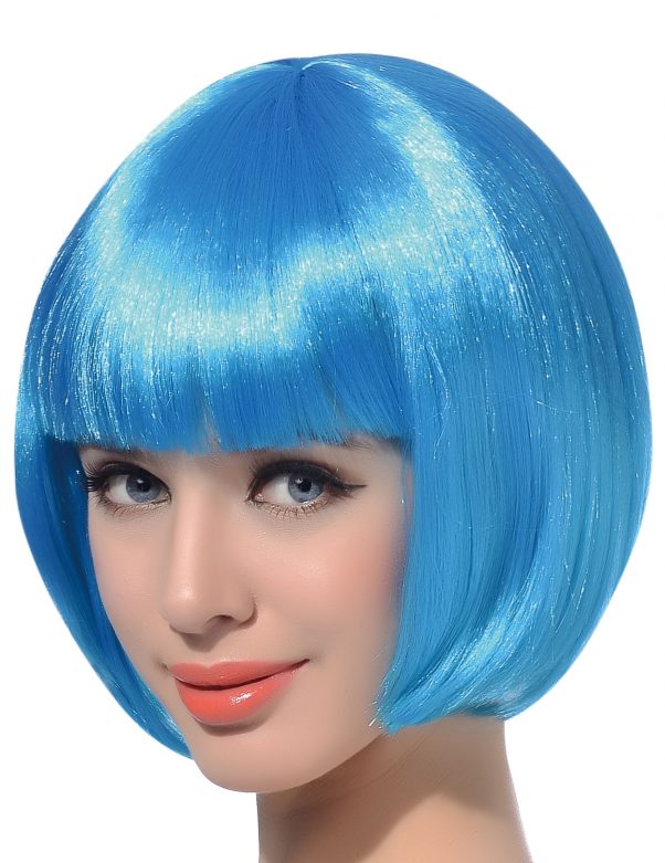 Photo du produit Perruque courte bleu aqua femme