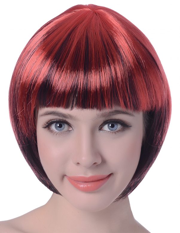 Photo du produit Perruque courte rouge et noir femme