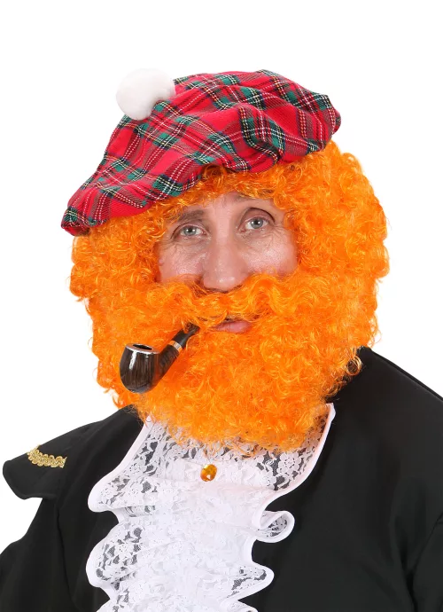 Photo du produit Perruque écossais orange homme
