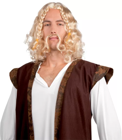 Photo du produit Perruque viking avec moustache homme