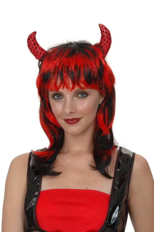 Photo du produit Perruque diablesse rouge femme