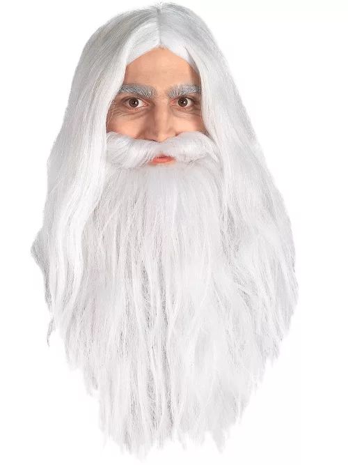 Photo du produit Perruque et barbe Gandalf Seigneur des Anneaux homme