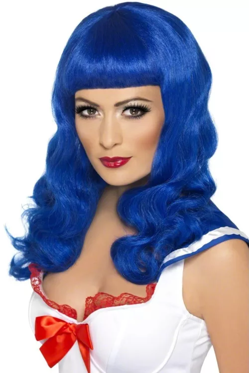 Photo du produit Perruque longue bleuefemme