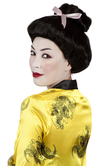 Photo du produit Perruque à chignon geisha noire femme