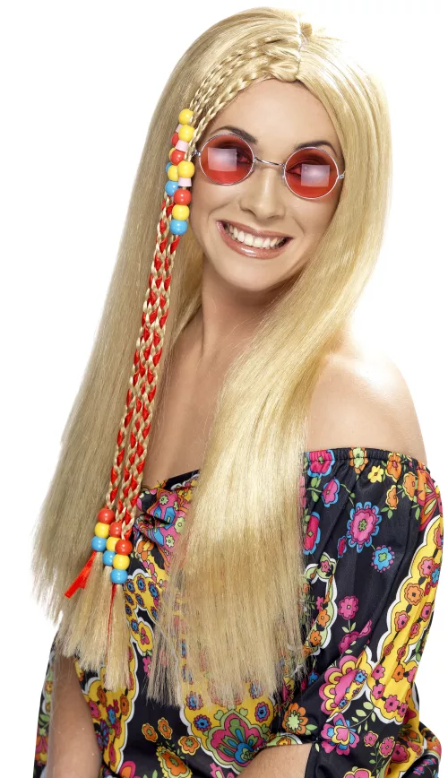Photo du produit Perruque hippie blonde à tresses femme