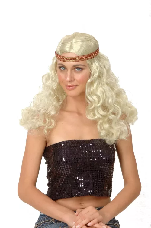 Photo du produit Perruque hippie blonde femme