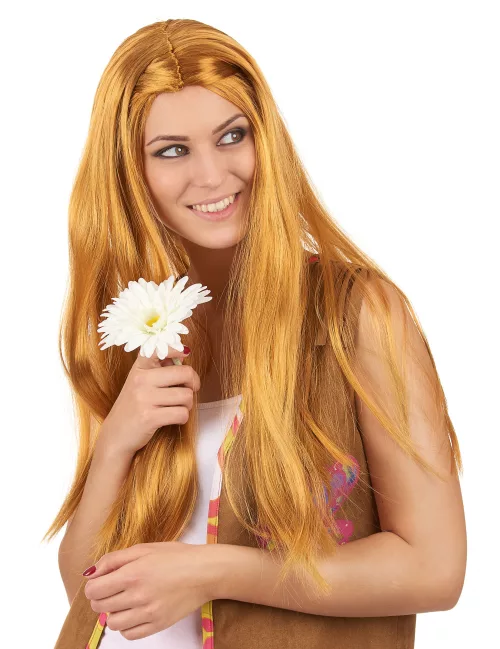 Photo du produit Perruque longue hippie rousse femme