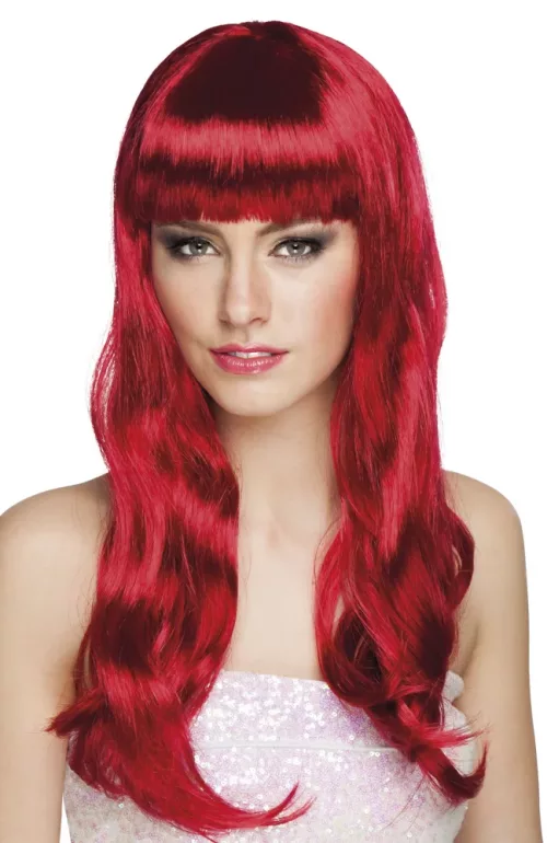 Photo du produit Perruque longue rouge foncée femme