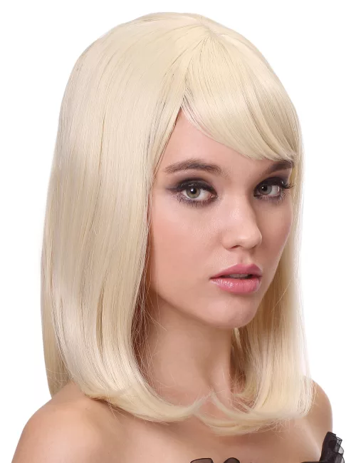 Photo du produit Perruque luxe blonde mi-longue femme - 170g