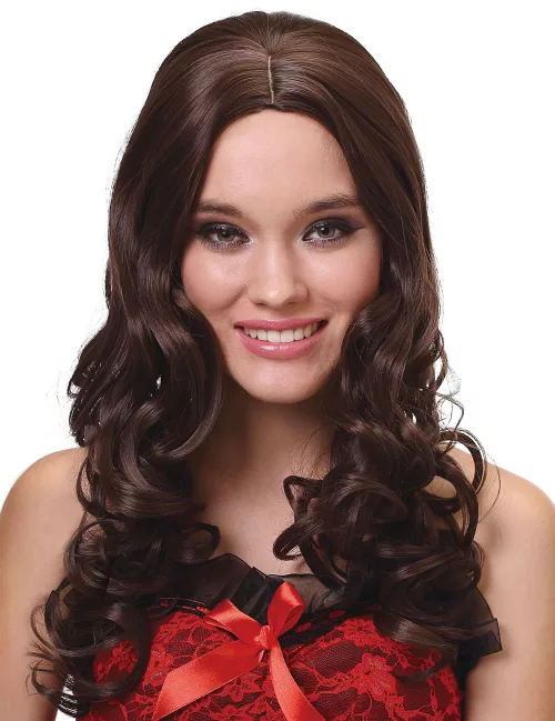 Photo du produit Perruque luxe chatain longue bouclée femme - 251g