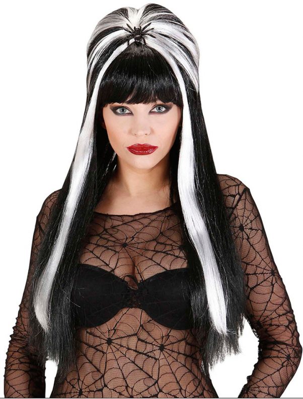 Photo du produit Perruque noire et blanche adulte Halloween