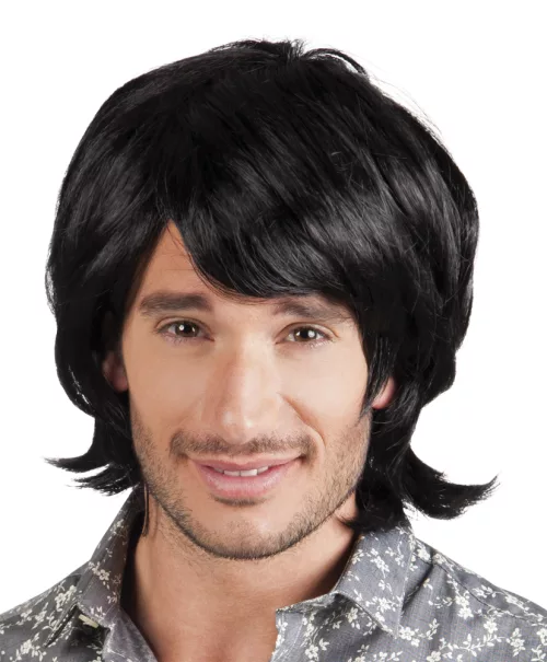 Photo du produit Perruque retro noire homme