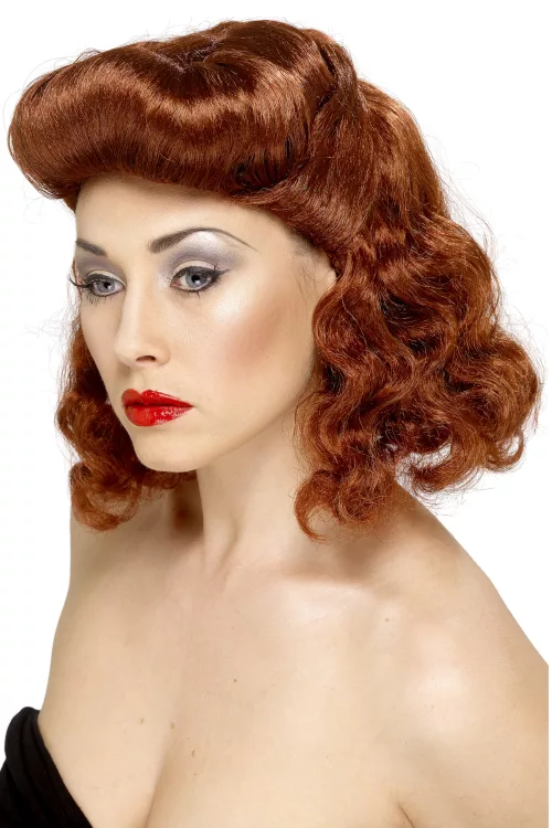 Photo du produit Perruque pin up marron femme