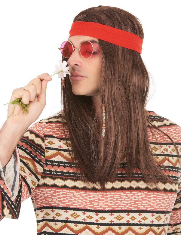 Photo du produit Perruque pirate ou hippie avec bandana adulte