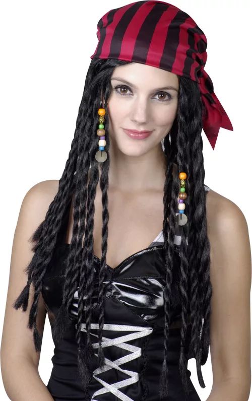 Photo du produit Perruque pirate à tresses adulte