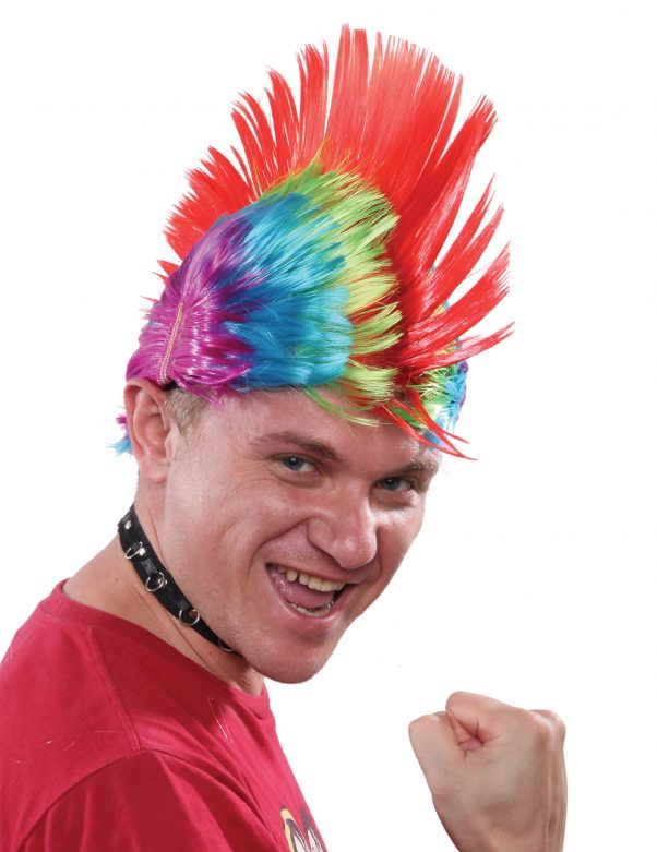 Photo du produit Perruque punk multicolore homme