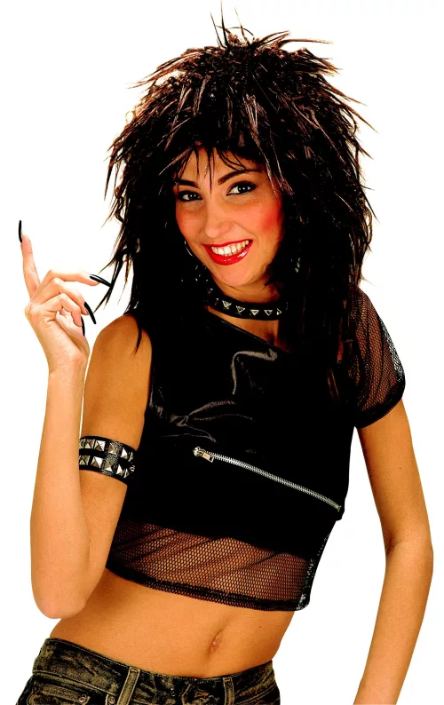 Photo du produit Perruque rock noire adulte
