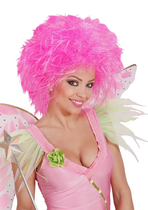 Photo du produit Perruque rose fluofemme