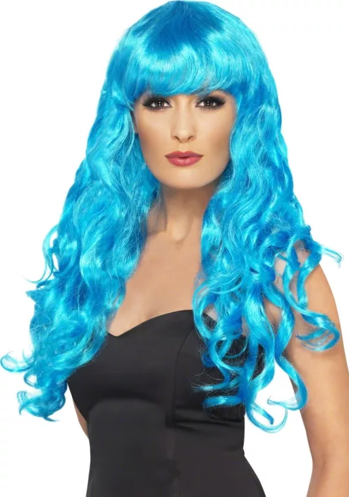 Photo du produit Perruque sirène bouclée bleue femme