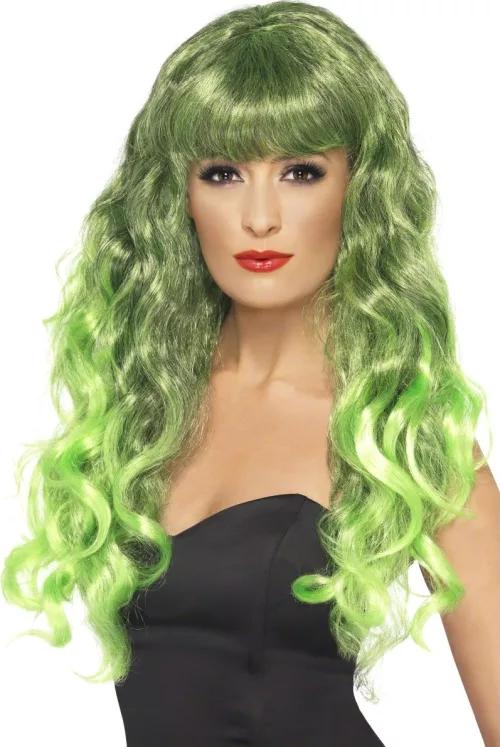 Photo du produit Perruque sirène bouclée verte femme