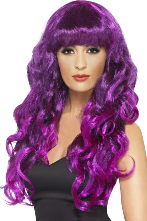 Photo du produit Perruque sirène bouclée violette femme