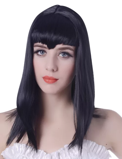 Photo du produit Perruque vampire noire avec frange femme