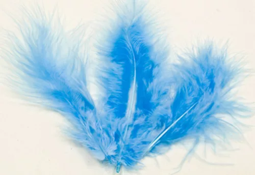 Photo du produit 20 Plumes de décoration bleu