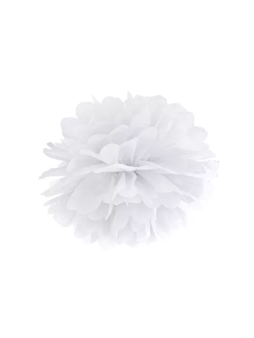 Photo du produit Pompon à suspendre en papier blanc 25 cm