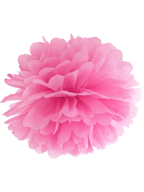 Photo du produit Pompon à suspendre en papier fuchsia 35 cm